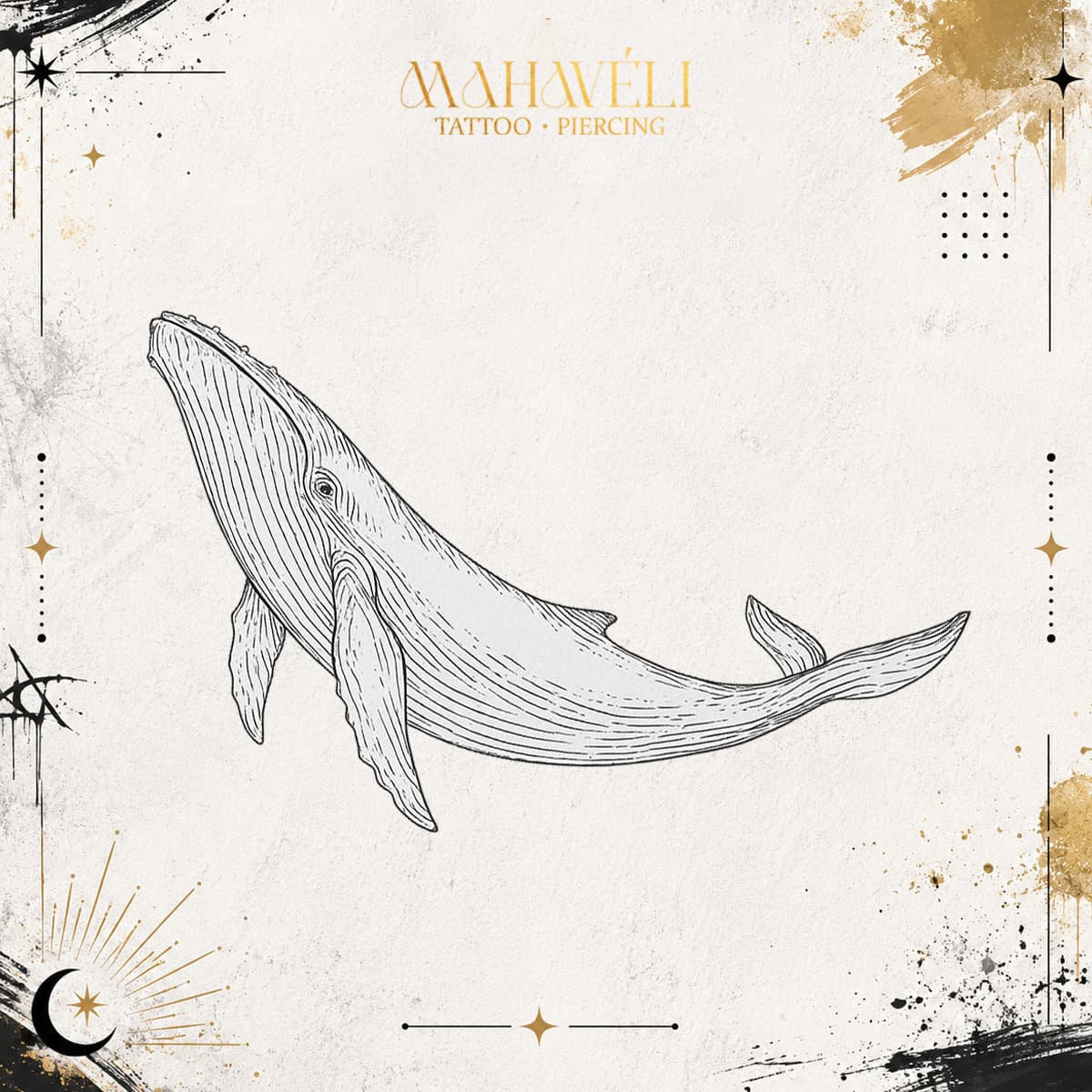 Flash Baleine Fine Line par Mathieu